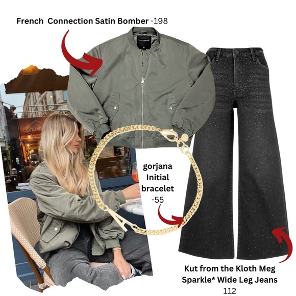 French Connection Behati Satin Bomber Jacket - Picture 6 of 9